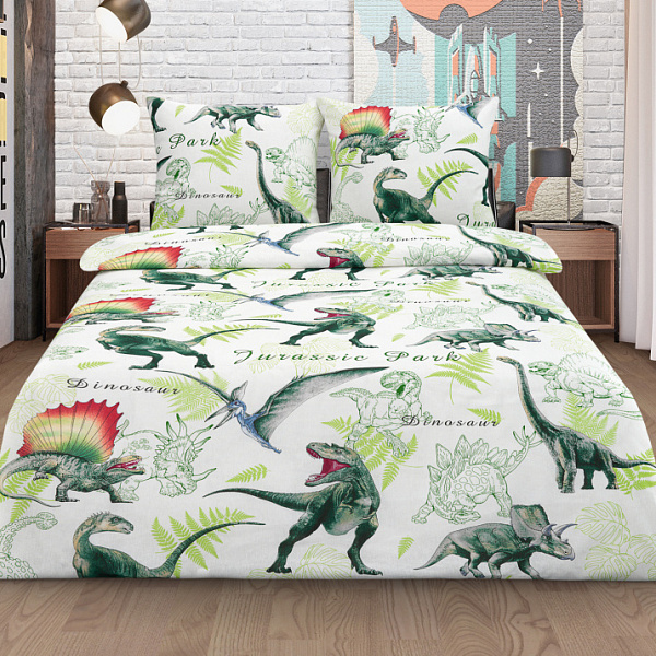 Комплект постельного белья бязь Динозавры