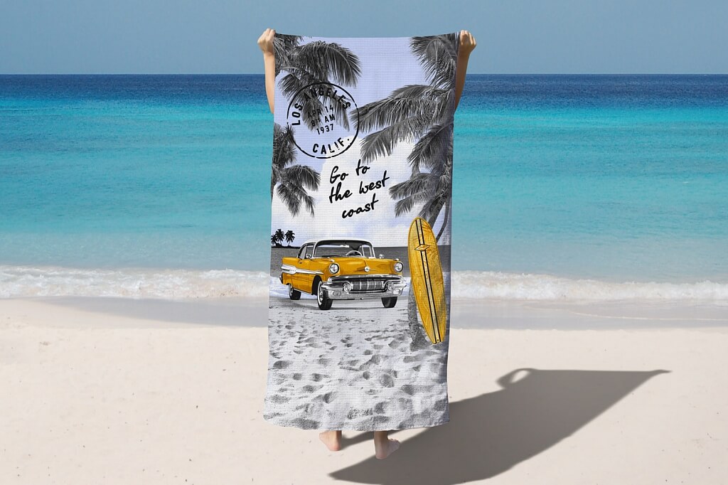 Пляжное вафельное полотенце Серфинг