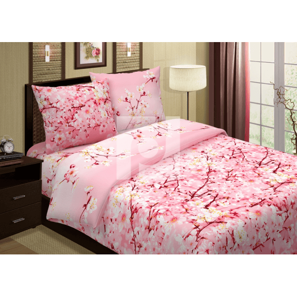 Комплект постельного белья поплин САКУРА розовый